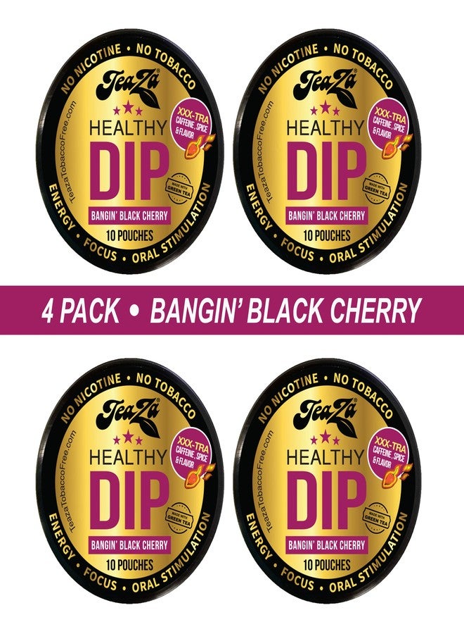 Teaza Herbal Energy Pouch Mixed 4 Pucks Banging Black Cherry Tobacco Replacement - Image 1